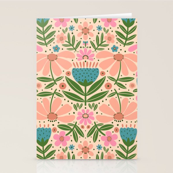 Pretty Floral - sweet pink Stationery Card Gallery Image 1