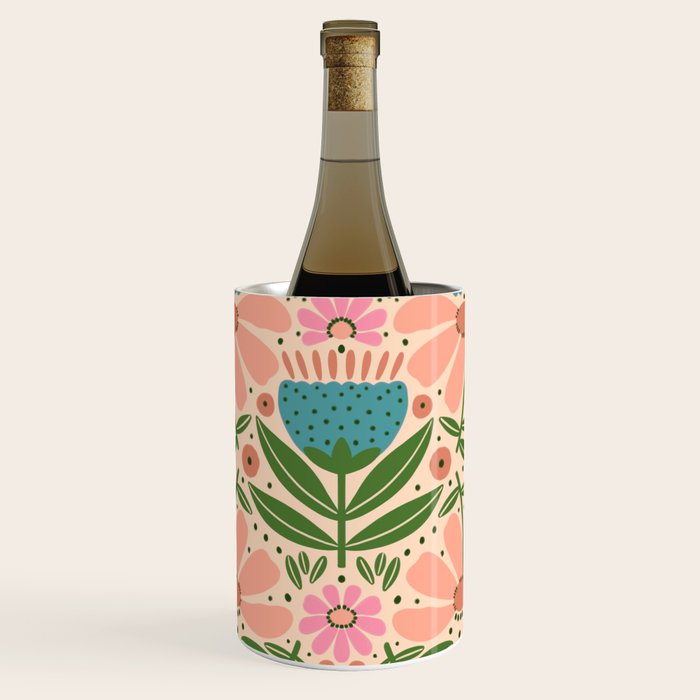 Pretty Floral - sweet pink Wine Chiller Gallery Image 1