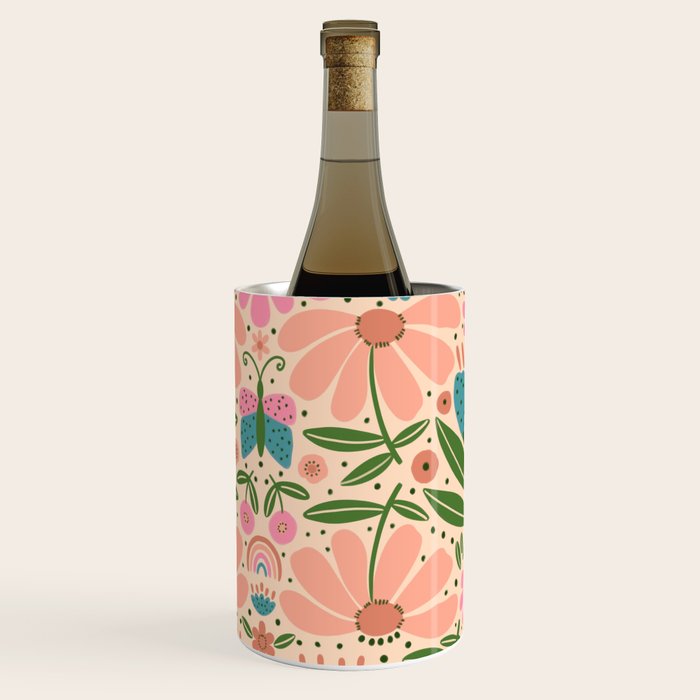 Pretty Floral - sweet pink Wine Chiller Gallery Image 2