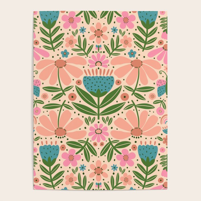 Pretty Floral - sweet pink Poster Gallery Image 4