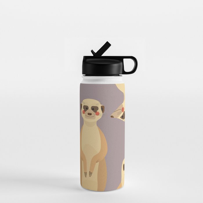 Meerkat, Animal Portrait Water Bottle Gallery Image 1