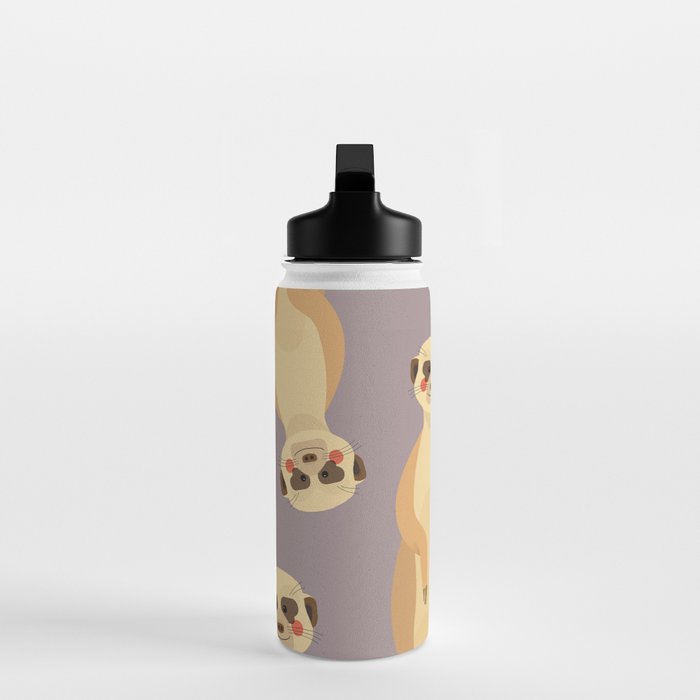 Meerkat, Animal Portrait Water Bottle Gallery Image 3