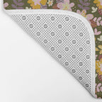 Hibiscus retro pattern Bath Mat Gallery Image 2