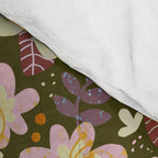 Hibiscus retro pattern Comforter Gallery Image 4