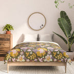 Hibiscus retro pattern Comforter Gallery Image 3