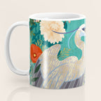 Bohemian Floral Heron Coffee Mug Gallery Image 3