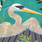 Bohemian Floral Heron Coffee Mug Gallery Image 2