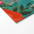 Bohemian Floral Heron Welcome Mat Gallery Image 2