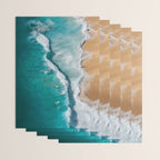 Surfers at Shore - Aerial Beach Photography Wrapping Paper Gallery Image 3