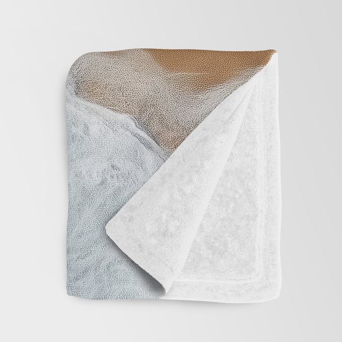 Surfers at Shore - Aerial Beach Photography Throw Blanket Gallery Image 3