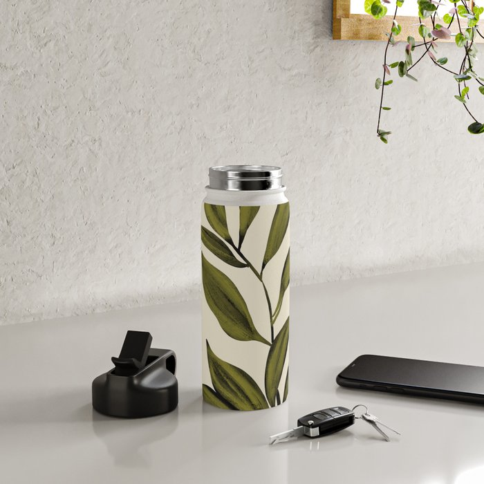 Abstract Art /Minimal Plant 82 Water Bottle Gallery Image 4
