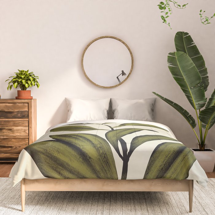 Abstract Art /Minimal Plant 82 Comforter Gallery Image 3