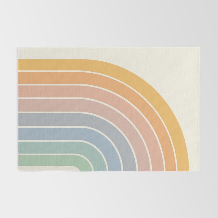 Gradient Arch XIII Retro Mid Century Modern Rainbow Rug Gallery Image 2