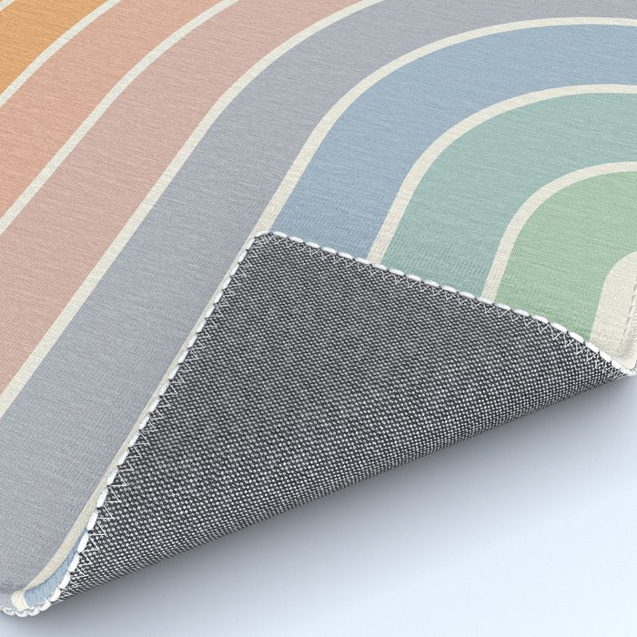 Gradient Arch XIII Retro Mid Century Modern Rainbow Rug Gallery Image 4