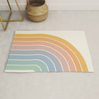 Gradient Arch XIII Retro Mid Century Modern Rainbow Rug Gallery Image 1
