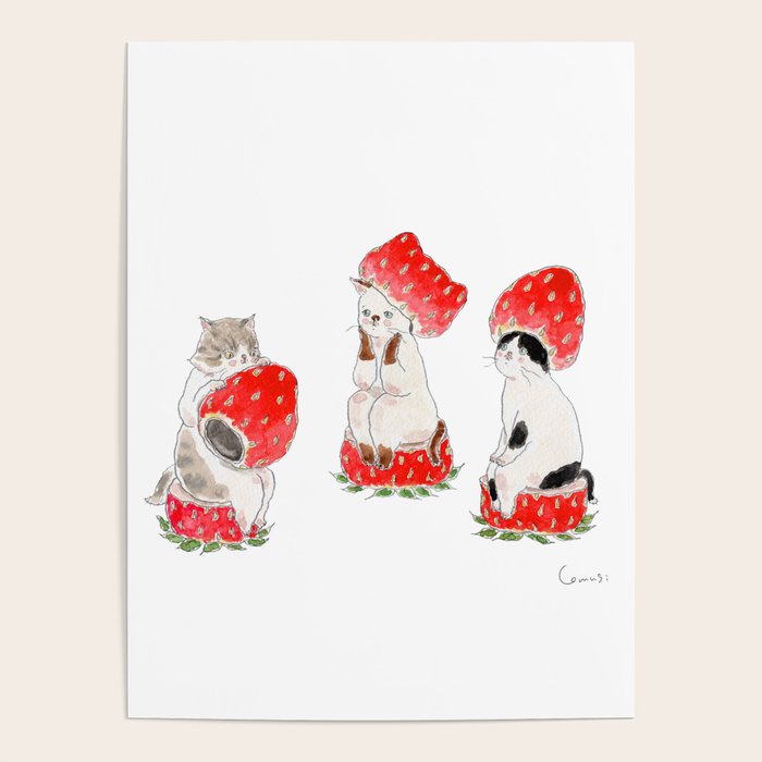 Yasagure Ichigo Nyanco - Strawberry Kitty - Poster Gallery Image 4