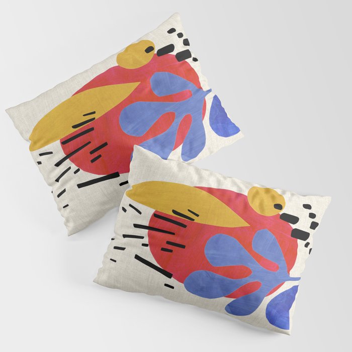 Blue Leaf Willow Pillow Sham Gallery Image 3