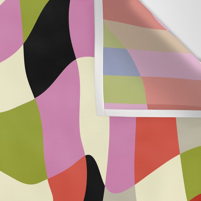 fluid retro checkers Wall Tapestry Gallery Image 3