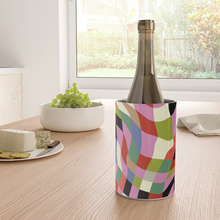 fluid retro checkers Wine Chiller Gallery Image 4