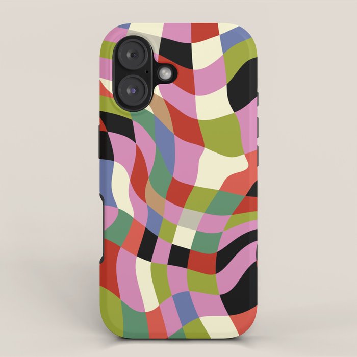 fluid retro checkers iPhone Case Gallery Image 1