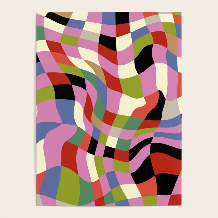 fluid retro checkers Poster Gallery Image 4