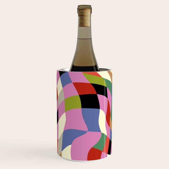 fluid retro checkers Wine Chiller Gallery Image 2