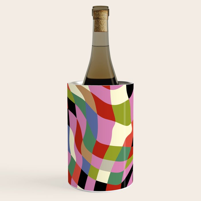 fluid retro checkers Wine Chiller Gallery Image 1
