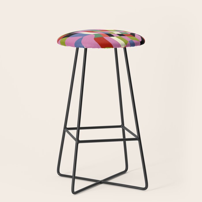 fluid retro checkers Stool Gallery Image 1