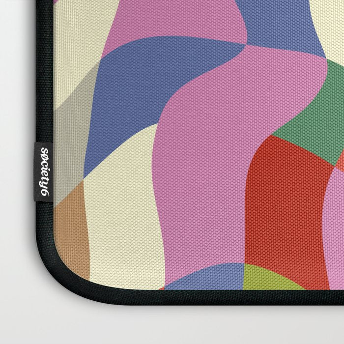 fluid retro checkers Laptop Sleeve Gallery Image 3