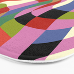 fluid retro checkers Bath Mat Gallery Image 3