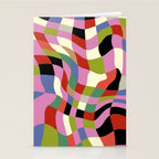 fluid retro checkers Stationery Card Gallery Image 2