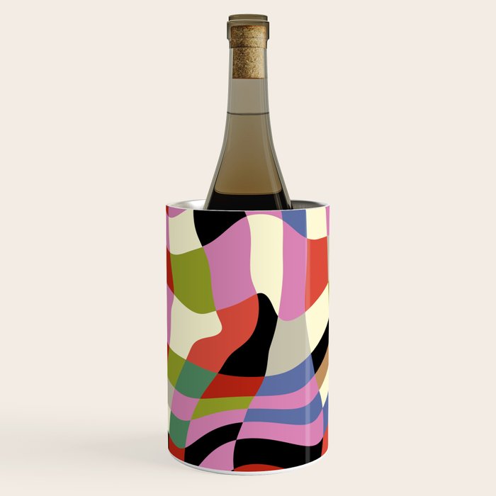 fluid retro checkers Wine Chiller Gallery Image 3