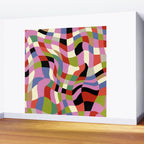fluid retro checkers Wall Mural Gallery Image 2