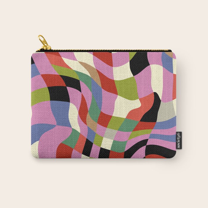 fluid retro checkers Carry All Pouch Gallery Image 1