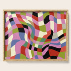 fluid retro checkers Serving Tray Gallery Image 1