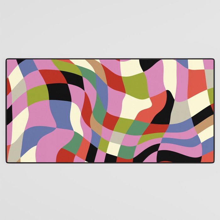 fluid retro checkers Desk Mat Gallery Image 3