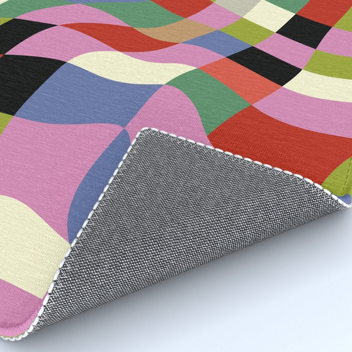 fluid retro checkers Rug Gallery Image 4