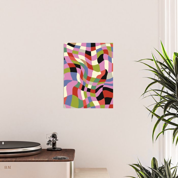 fluid retro checkers Poster Gallery Image 2