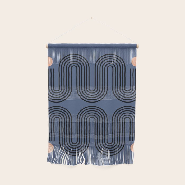 Abstraction_NEW_SUN_BLUE_LINE_POP_ART_Minimalism_0222A Wall Hanging Gallery Image 1