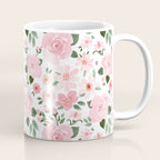 Blush Pink Floral Blooms Coffee Mug Gallery Image 1