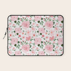 Blush Pink Floral Blooms Laptop Sleeve Gallery Image 1