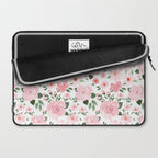 Blush Pink Floral Blooms Laptop Sleeve Gallery Image 2