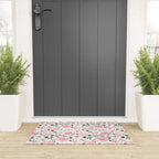 Blush Pink Floral Blooms Welcome Mat Gallery Image 3