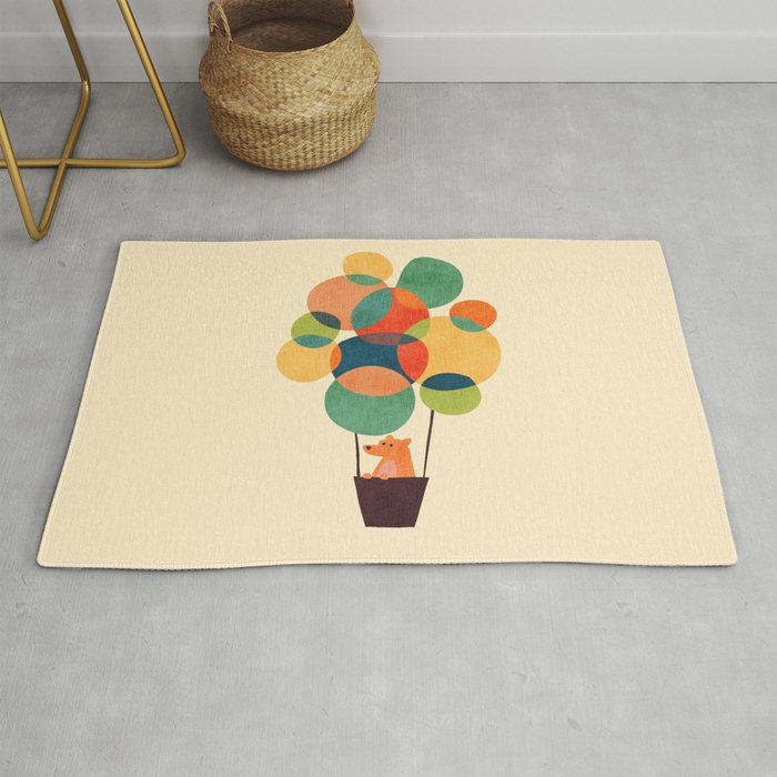 Whimsical Hot Air Balloon Rug Gallery Image 1