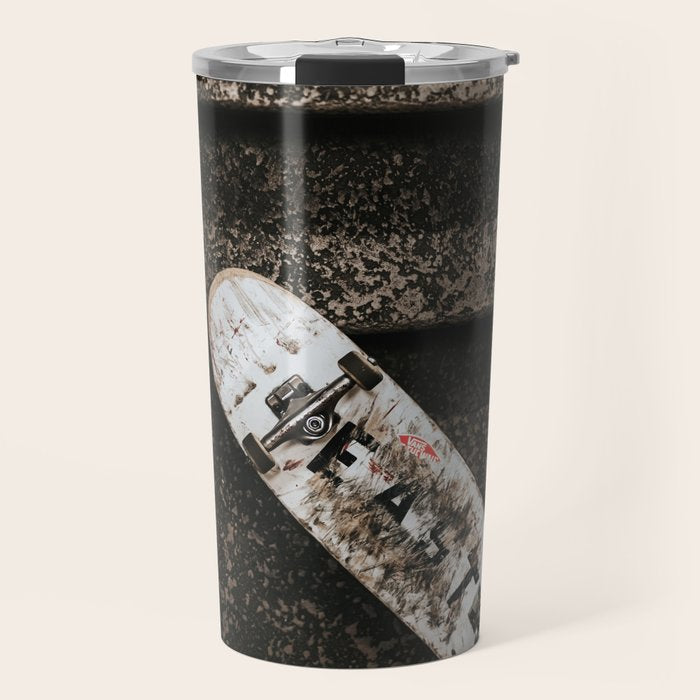 Grungy Skateboard (Color) Travel Mug Gallery Image 1