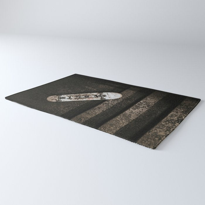 Grungy Skateboard (Color) Rug Gallery Image 3