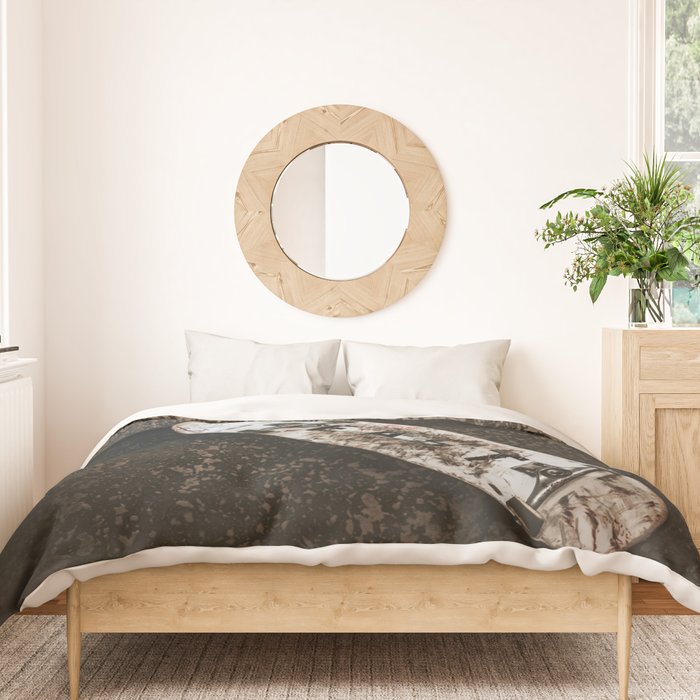 Grungy Skateboard (Color) Duvet Cover Gallery Image 3