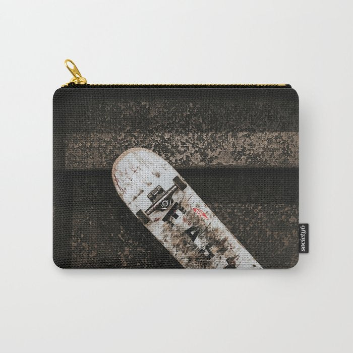 Grungy Skateboard (Color) Carry All Pouch Gallery Image 1