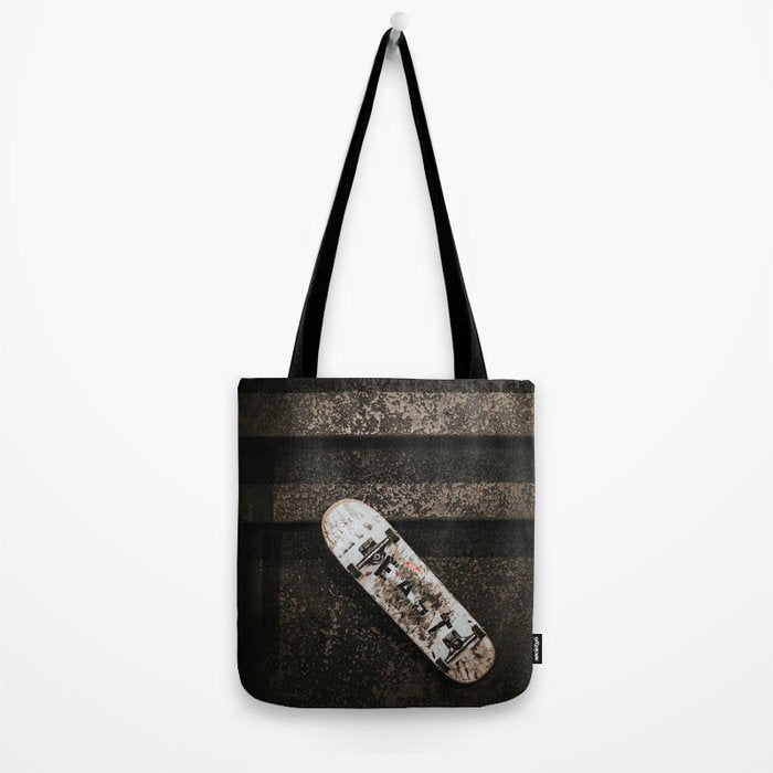 Grungy Skateboard (Color) Tote Bag Gallery Image 2