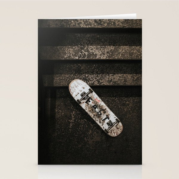 Grungy Skateboard (Color) Stationery Card Gallery Image 2